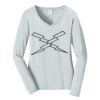 Ladies Long Sleeve Fan Favorite V Neck Tee Thumbnail