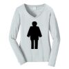 Ladies Long Sleeve Fan Favorite V Neck Tee Thumbnail