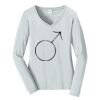 Ladies Long Sleeve Fan Favorite V Neck Tee Thumbnail