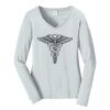 Ladies Long Sleeve Fan Favorite V Neck Tee Thumbnail