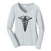 Ladies Long Sleeve Fan Favorite V Neck Tee Thumbnail