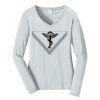 Ladies Long Sleeve Fan Favorite V Neck Tee Thumbnail