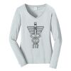 Ladies Long Sleeve Fan Favorite V Neck Tee Thumbnail