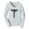 Ladies Long Sleeve Fan Favorite V Neck Tee Thumbnail