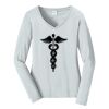 Ladies Long Sleeve Fan Favorite V Neck Tee Thumbnail