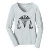 Ladies Long Sleeve Fan Favorite V Neck Tee Thumbnail