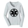 Ladies Long Sleeve Fan Favorite V Neck Tee Thumbnail