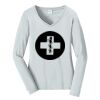 Ladies Long Sleeve Fan Favorite V Neck Tee Thumbnail