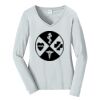 Ladies Long Sleeve Fan Favorite V Neck Tee Thumbnail