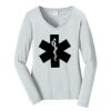 Ladies Long Sleeve Fan Favorite V Neck Tee Thumbnail