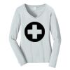 Ladies Long Sleeve Fan Favorite V Neck Tee Thumbnail