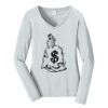 Ladies Long Sleeve Fan Favorite V Neck Tee Thumbnail