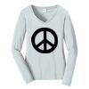 Ladies Long Sleeve Fan Favorite V Neck Tee Thumbnail