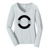 Ladies Long Sleeve Fan Favorite V Neck Tee Thumbnail