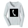 Ladies Long Sleeve Fan Favorite V Neck Tee Thumbnail