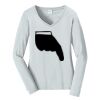 Ladies Long Sleeve Fan Favorite V Neck Tee Thumbnail