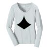 Ladies Long Sleeve Fan Favorite V Neck Tee Thumbnail