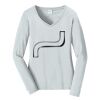 Ladies Long Sleeve Fan Favorite V Neck Tee Thumbnail