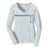 Ladies Long Sleeve Fan Favorite V Neck Tee Thumbnail