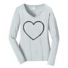 Ladies Long Sleeve Fan Favorite V Neck Tee Thumbnail