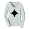 Ladies Long Sleeve Fan Favorite V Neck Tee Thumbnail