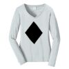 Ladies Long Sleeve Fan Favorite V Neck Tee Thumbnail