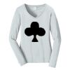 Ladies Long Sleeve Fan Favorite V Neck Tee Thumbnail