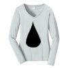 Ladies Long Sleeve Fan Favorite V Neck Tee Thumbnail