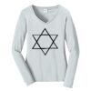 Ladies Long Sleeve Fan Favorite V Neck Tee Thumbnail