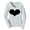 Ladies Long Sleeve Fan Favorite V Neck Tee Thumbnail