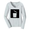 Ladies Long Sleeve Fan Favorite V Neck Tee Thumbnail