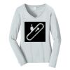 Ladies Long Sleeve Fan Favorite V Neck Tee Thumbnail