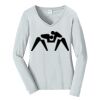 Ladies Long Sleeve Fan Favorite V Neck Tee Thumbnail