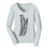 Ladies Long Sleeve Fan Favorite V Neck Tee Thumbnail