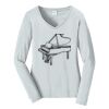 Ladies Long Sleeve Fan Favorite V Neck Tee Thumbnail