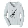 Ladies Long Sleeve Fan Favorite V Neck Tee Thumbnail