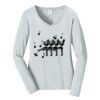 Ladies Long Sleeve Fan Favorite V Neck Tee Thumbnail