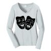 Ladies Long Sleeve Fan Favorite V Neck Tee Thumbnail