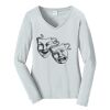 Ladies Long Sleeve Fan Favorite V Neck Tee Thumbnail