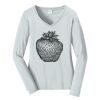 Ladies Long Sleeve Fan Favorite V Neck Tee Thumbnail