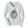 Ladies Long Sleeve Fan Favorite V Neck Tee Thumbnail