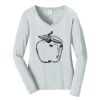 Ladies Long Sleeve Fan Favorite V Neck Tee Thumbnail