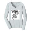 Ladies Long Sleeve Fan Favorite V Neck Tee Thumbnail