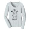 Ladies Long Sleeve Fan Favorite V Neck Tee Thumbnail