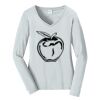 Ladies Long Sleeve Fan Favorite V Neck Tee Thumbnail