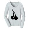 Ladies Long Sleeve Fan Favorite V Neck Tee Thumbnail