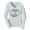 Ladies Long Sleeve Fan Favorite V Neck Tee Thumbnail