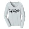 Ladies Long Sleeve Fan Favorite V Neck Tee Thumbnail