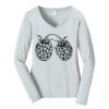 Ladies Long Sleeve Fan Favorite V Neck Tee Thumbnail