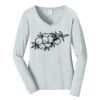 Ladies Long Sleeve Fan Favorite V Neck Tee Thumbnail